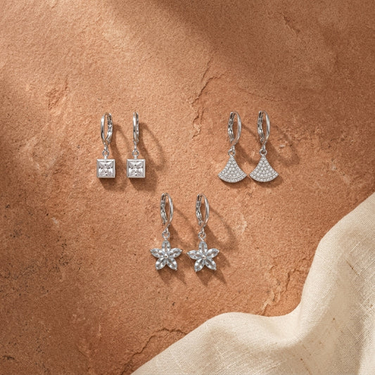 CharmMuse Silver Hoops
