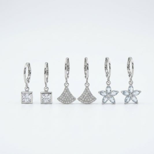 CharmMuse Silver Hoops