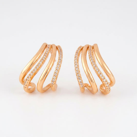 Aurora Wave Hoop Earrings