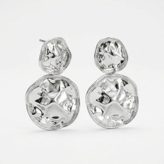 Bold Sculpted Silver Studs