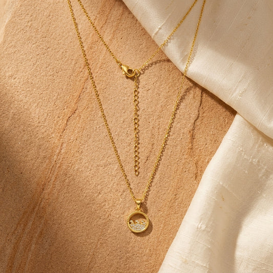 Radiant Circle Gold Pendant - photo 2