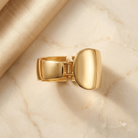 Wave Textured Gold Cuff Bracelet