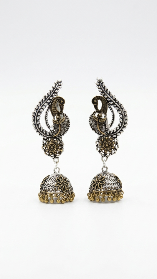 Mayura Temple Jhumkas