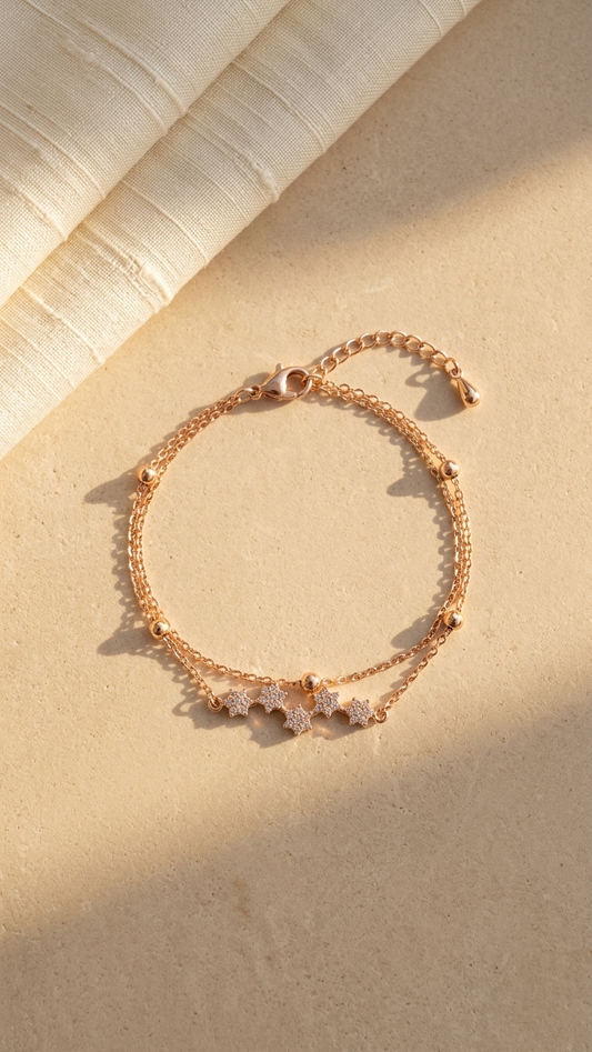 Celestial Spark Star Charm Bracelet