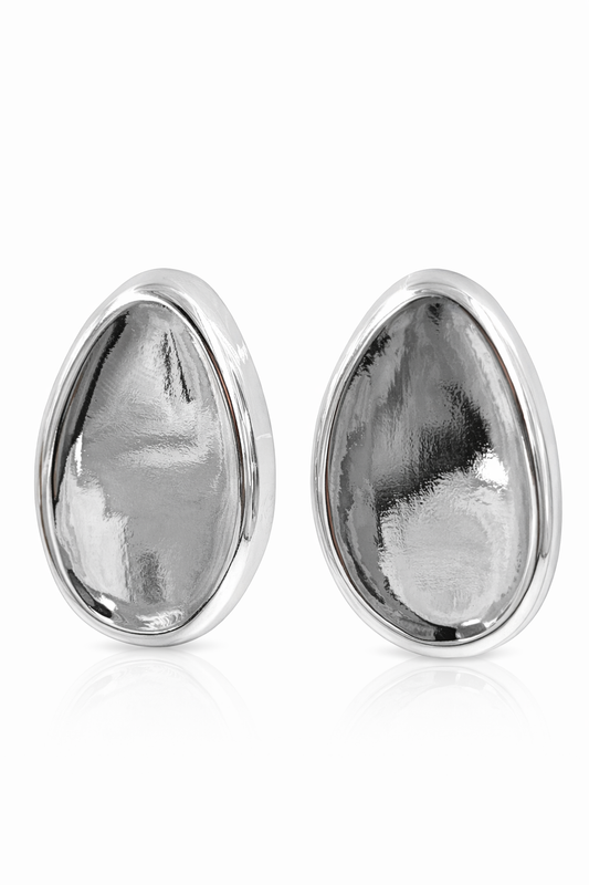 Silver Eclipse Statement Earing