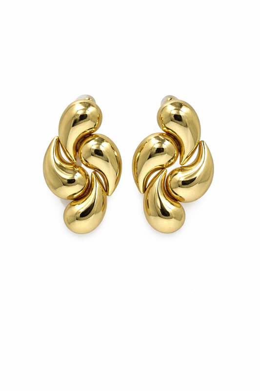 Luxe Swirl Statement Earrings