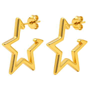 Star Gold Hoop