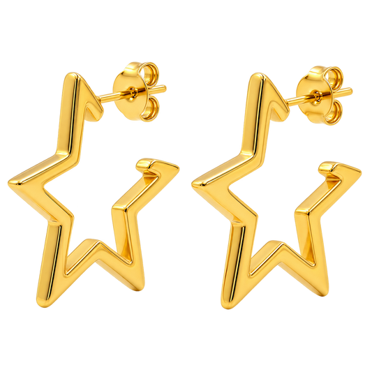Star Gold Hoop