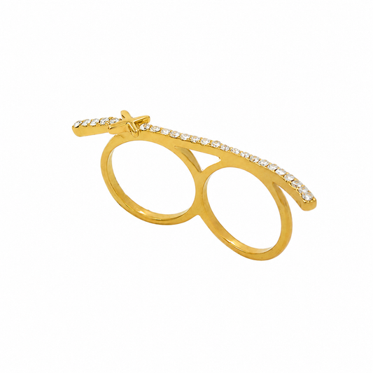 Blade Line Double Ring