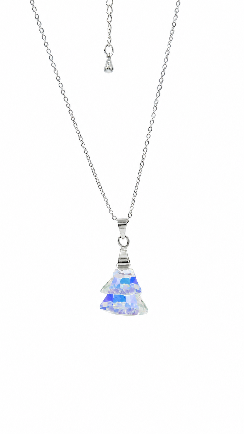 Crystal Pine Charm Pendant Necklace