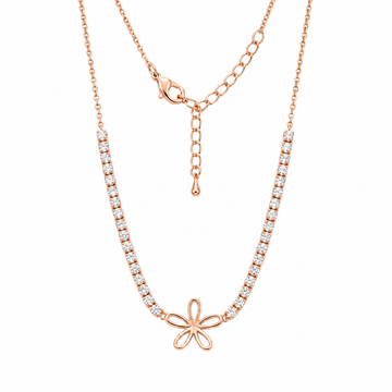 Rose Gold Bow Pendant Necklace