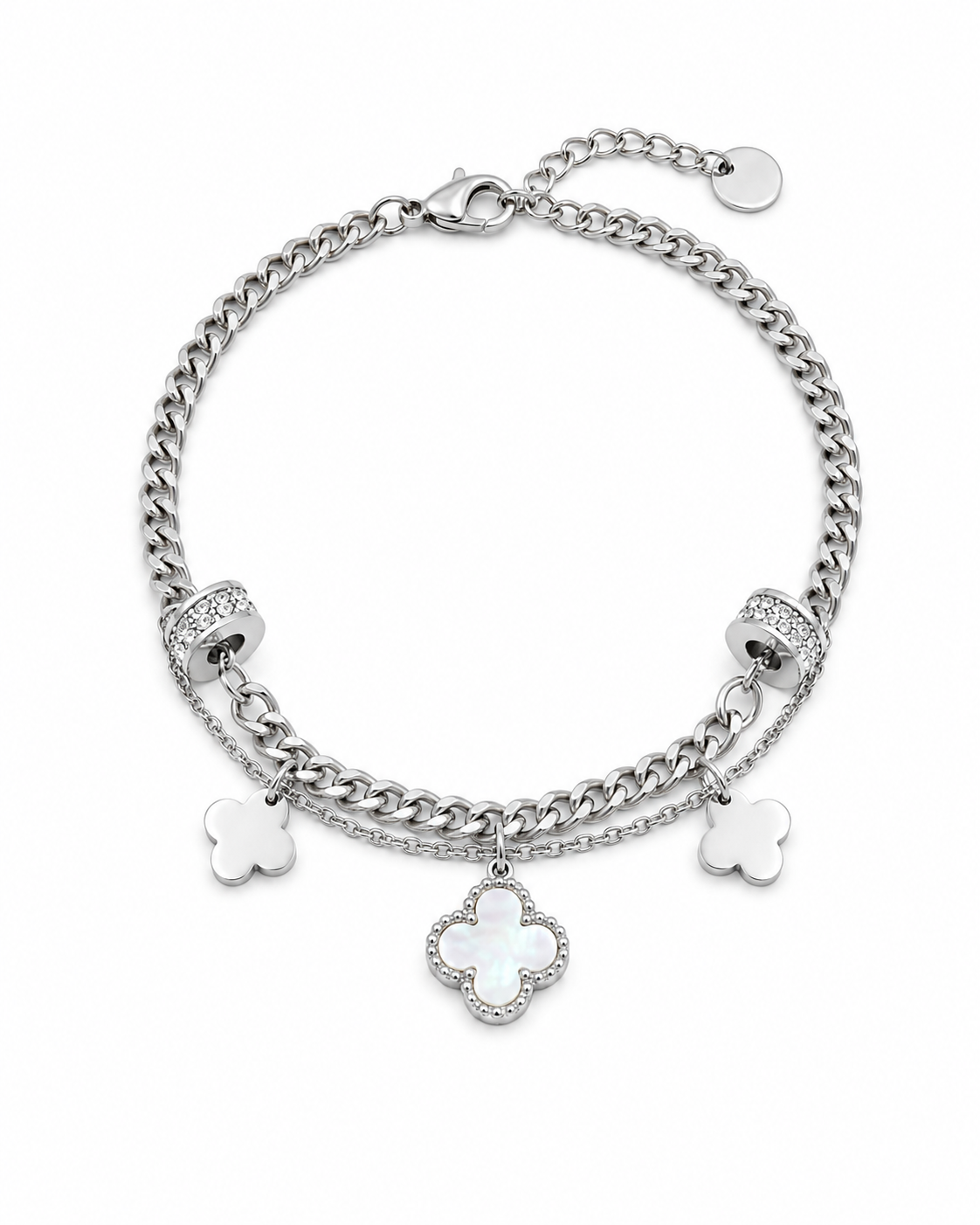 Silver Bloom Charm Bracelet
