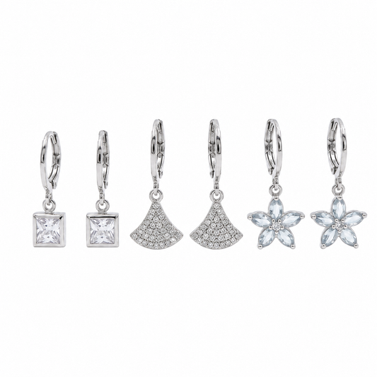 CharmMuse Silver Hoops