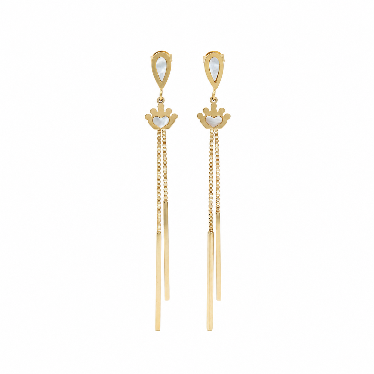 Golden Orbit Climber Earrings