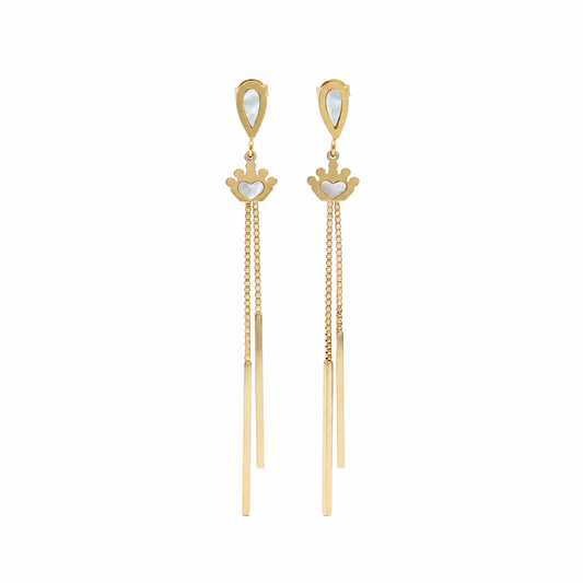 Golden Orbit Climber Earrings