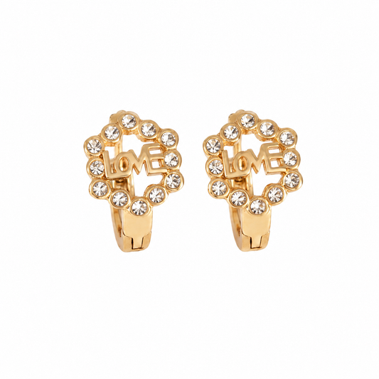 Love Sparkle Hoop Earrings