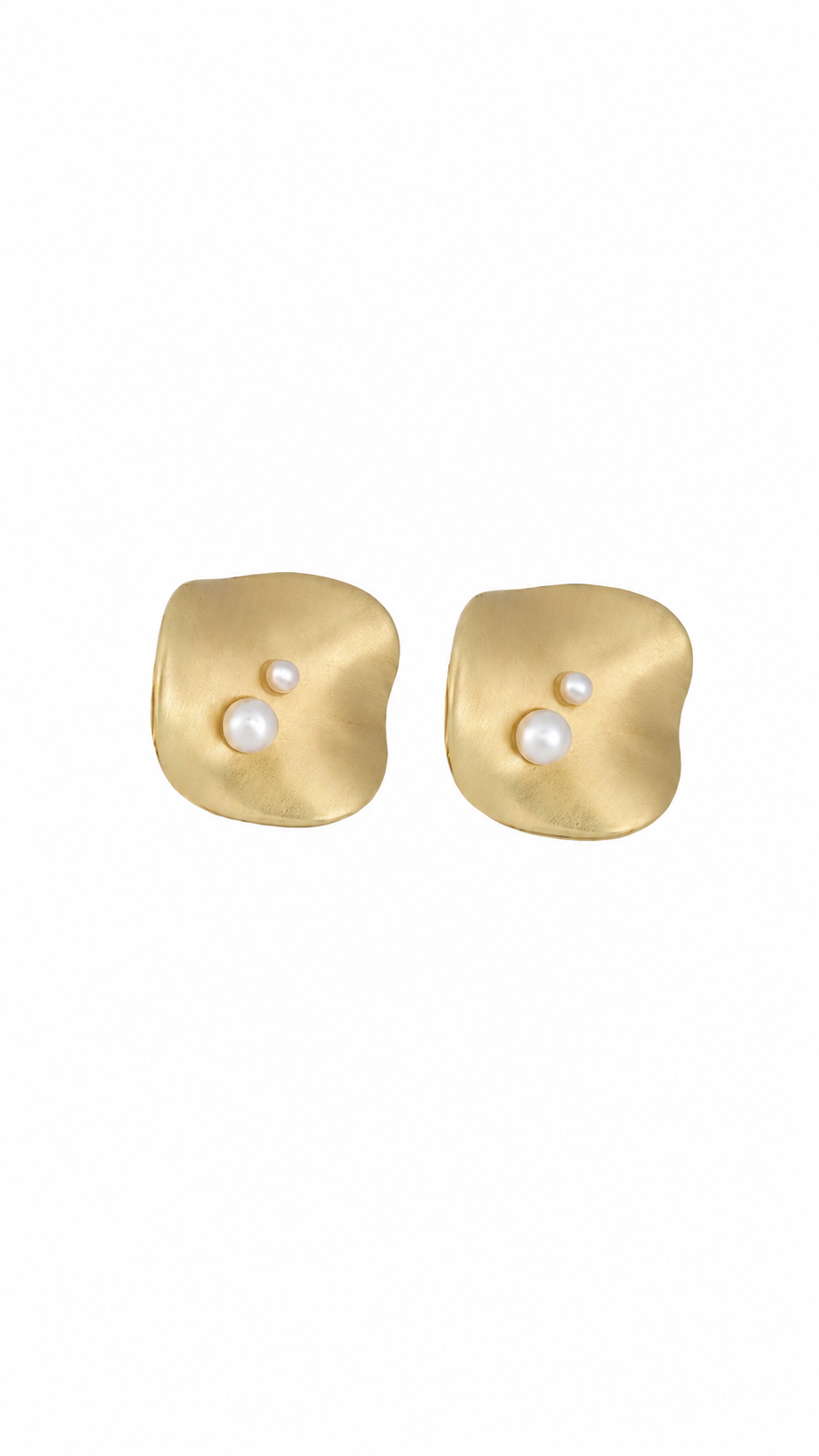 Lunar Petal Stud Earrings