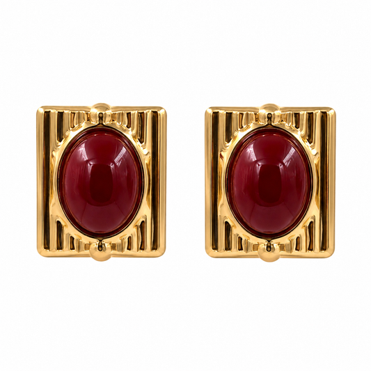 Velvet Ruby Statement Studs