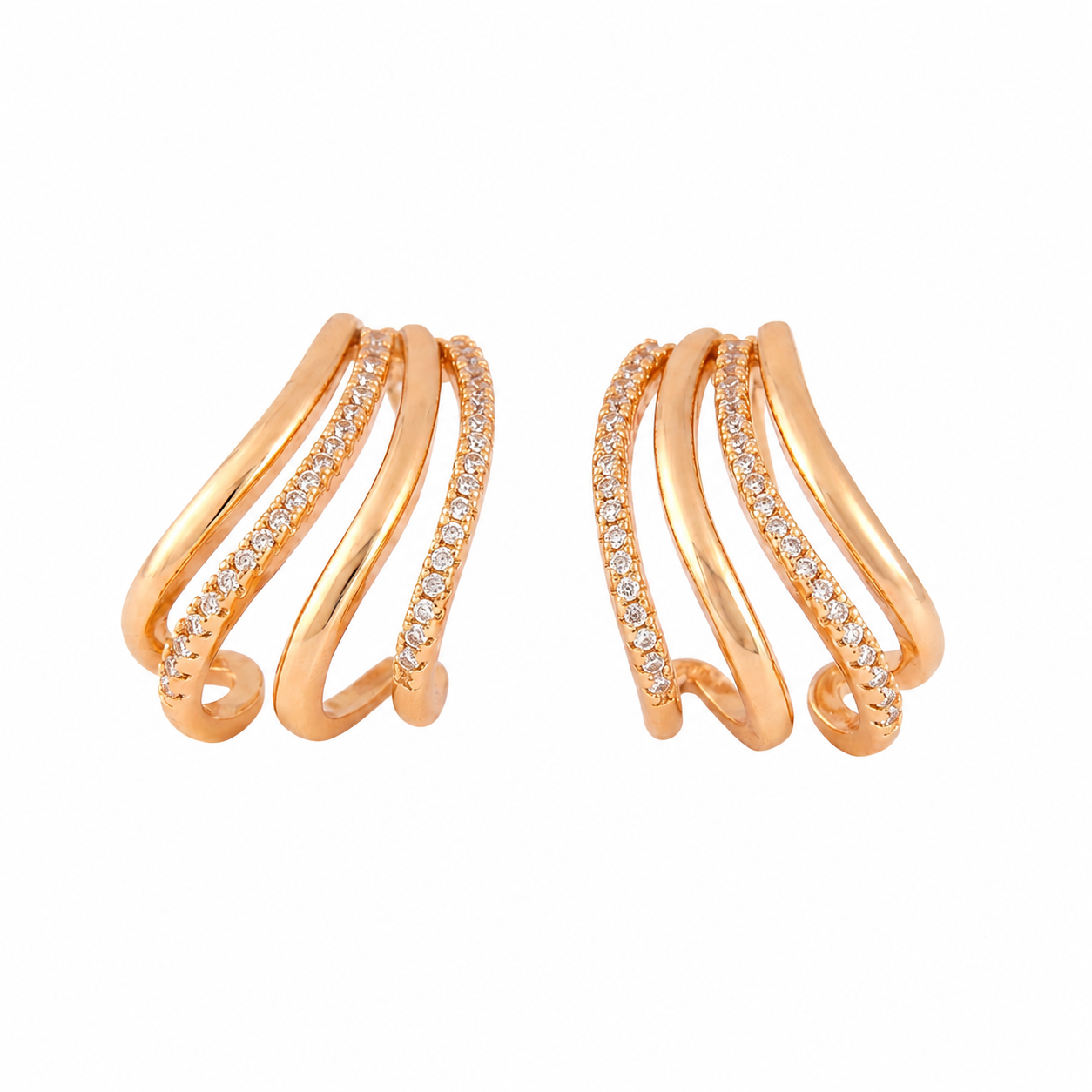 Aurora Wave Hoop Earrings