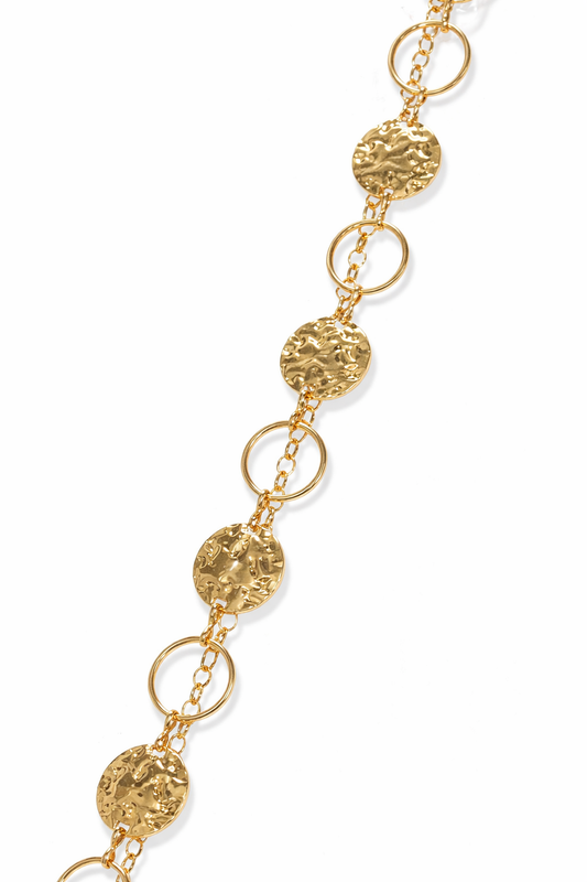 Golden Aura Disc Link Waist Chain Belt