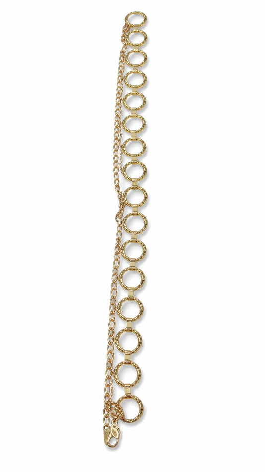 Gold-Tone Circular Link Waist Chain Belt