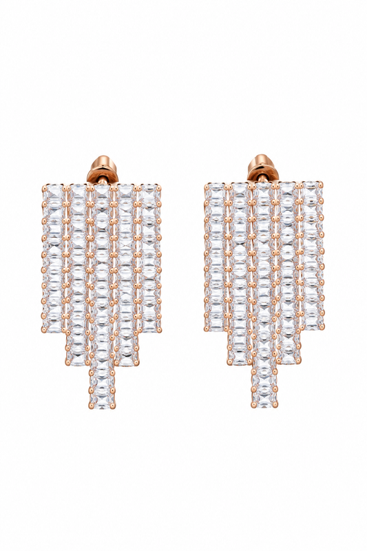 Rhinestone Waterfall Earrings