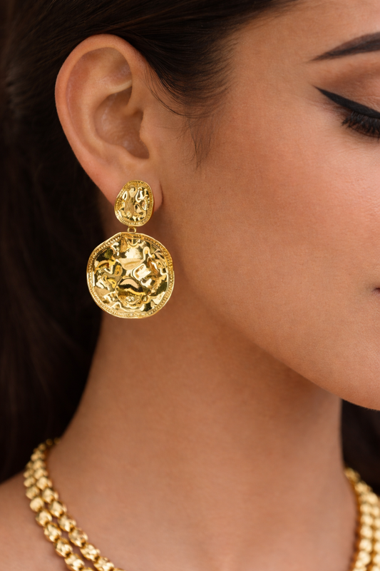 Bold Sculpted Gold Studs