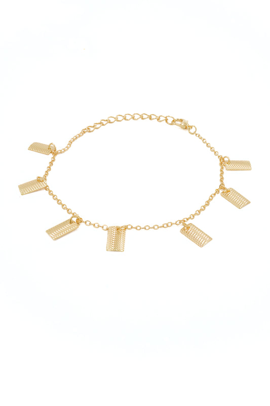 Golden Drape Charm Anklet