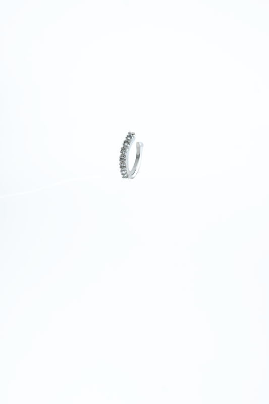 Silver White Sparkle Nose Pin