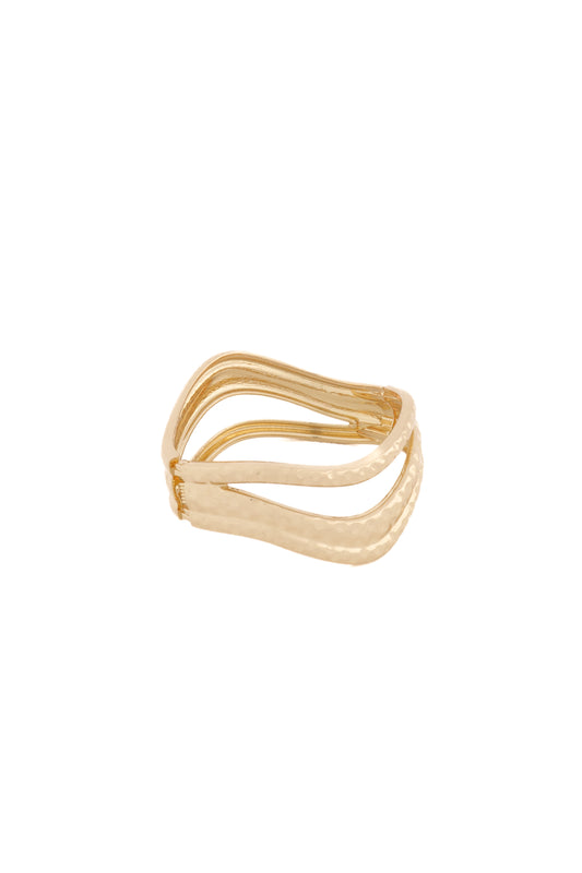 Bold Curve Gold Cuff