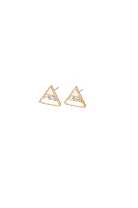 Geometric Triangle Stud Earrings