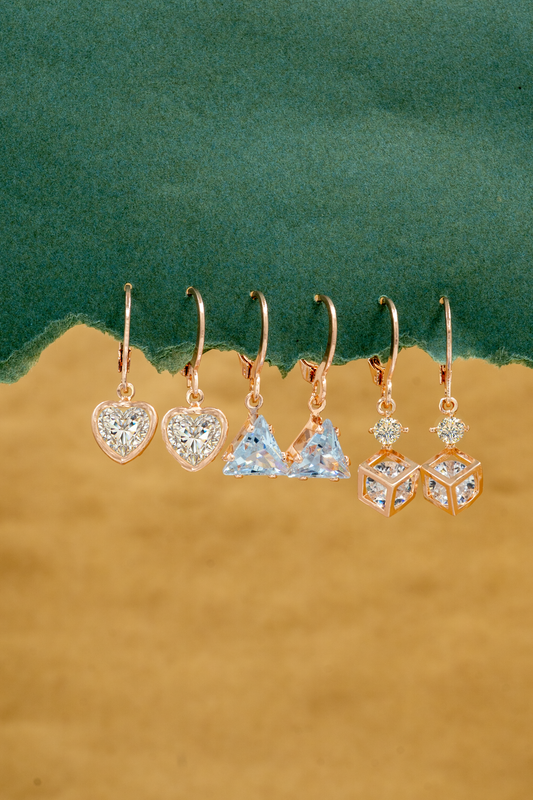 GeoCharm Drop Earrings
