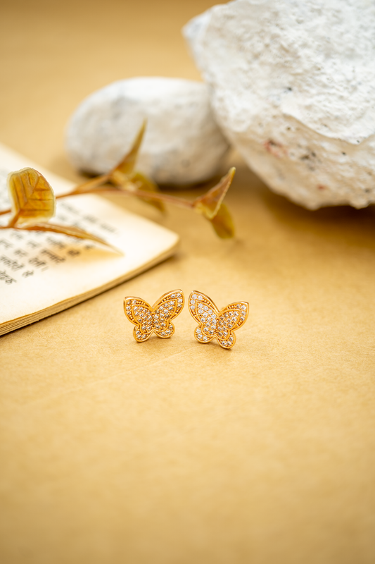 Sparkling Butterfly Stud