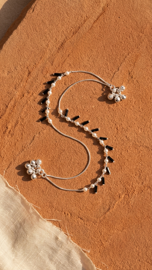 Elegant Pearl Tassel Anklet