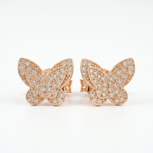 Sparkling Butterfly Stud