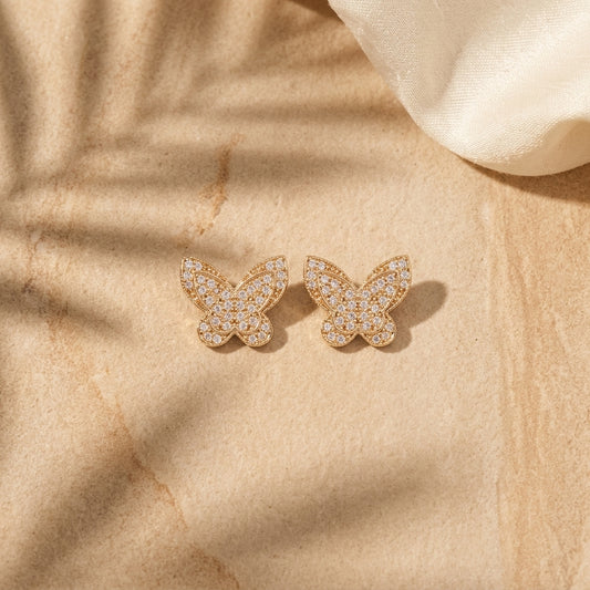Sparkling Butterfly Stud