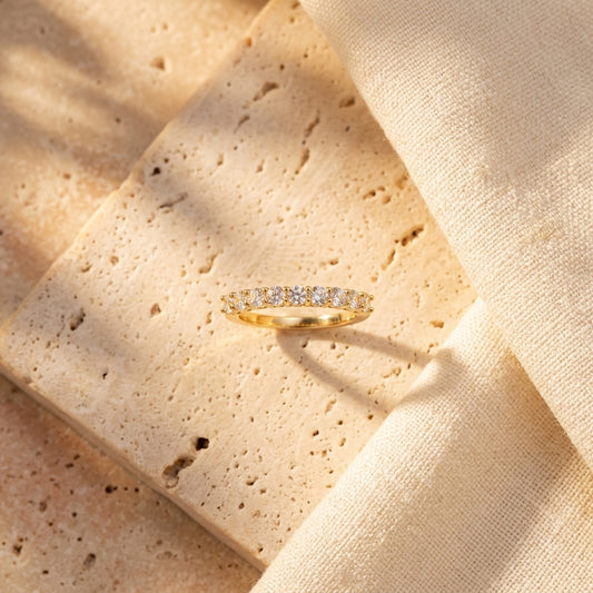 Classic Solitaire Pavé Ring