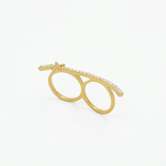 Blade Line Double Ring