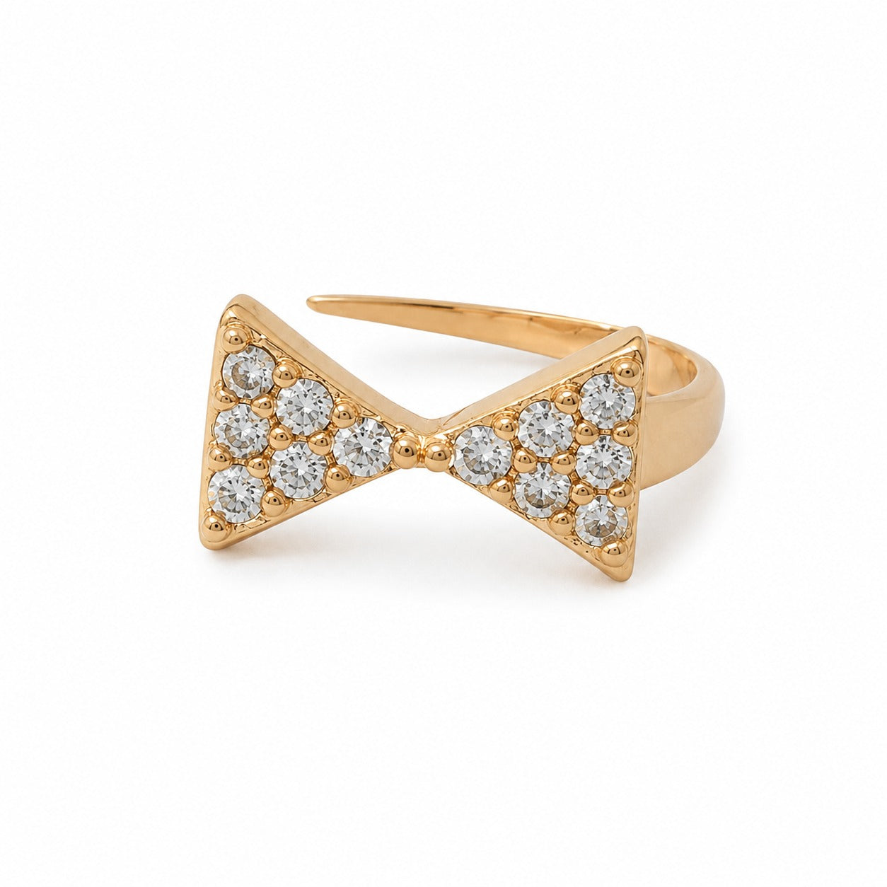Pusha Rose Gold Latest Stylish Bling Bow Nose Pin