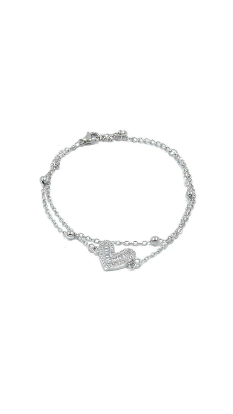 Silver Heartline bracelet