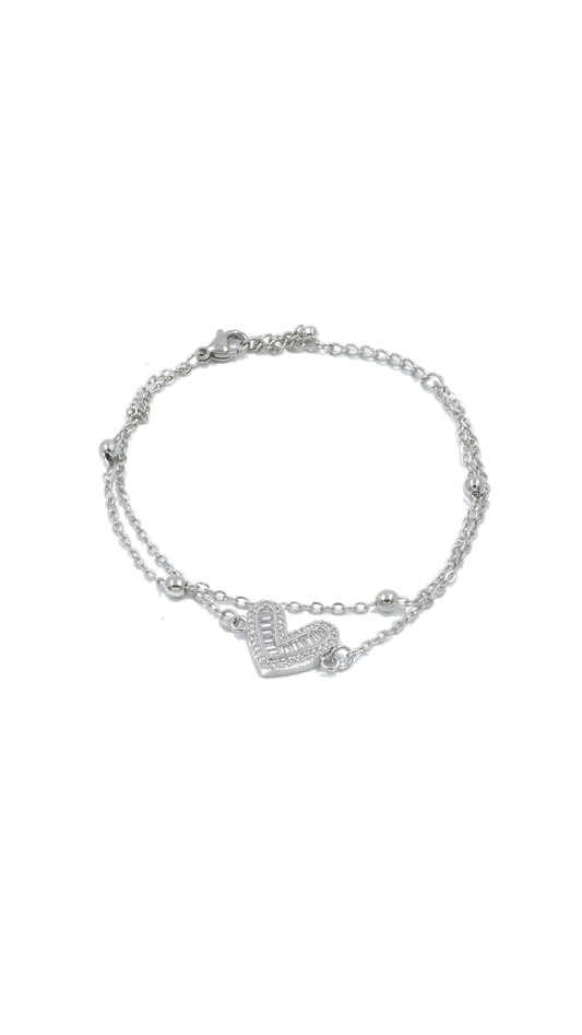 Silver Heartline bracelet