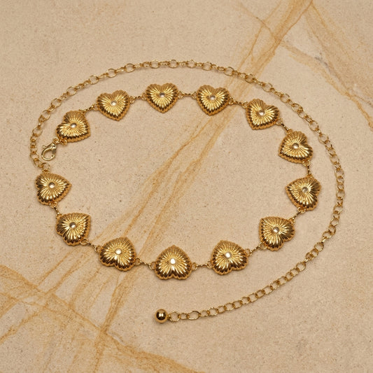 Gold-Plated Floral Disc Waist Belt (Kamarband)