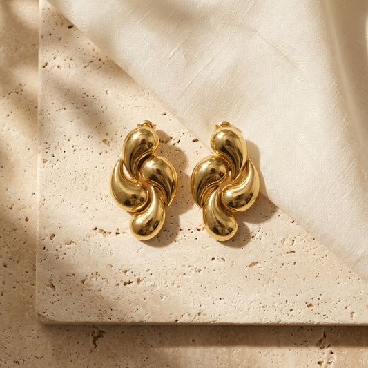 Luxe Swirl Statement Earrings