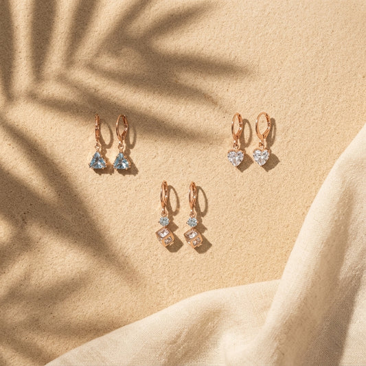 GeoCharm Drop Earrings