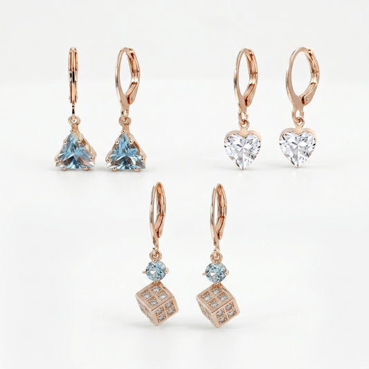 GeoCharm Drop Earrings