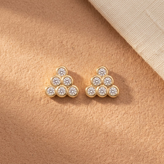 Crystal Cluster Stud