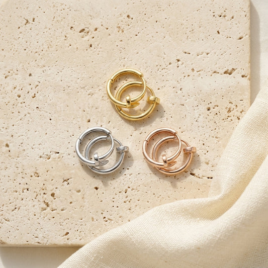 Amora Heart Huggie Hoops