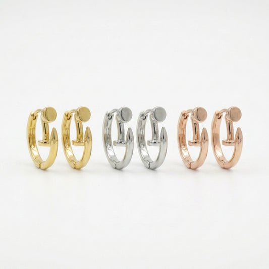 Amora Heart Huggie Hoops