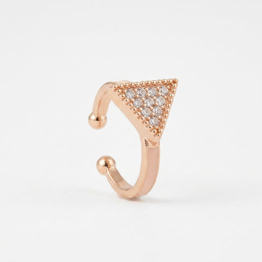 Twinkle Triangle Rose Gold Nose Pin