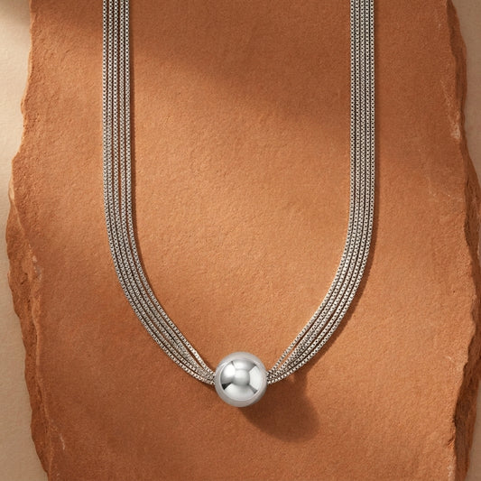 Orbit Luxe Sphere Pendant Necklace